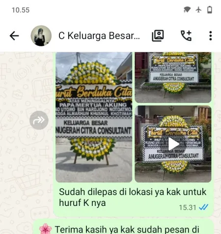 Pengiriman Papan Bunga Duka Cicendo